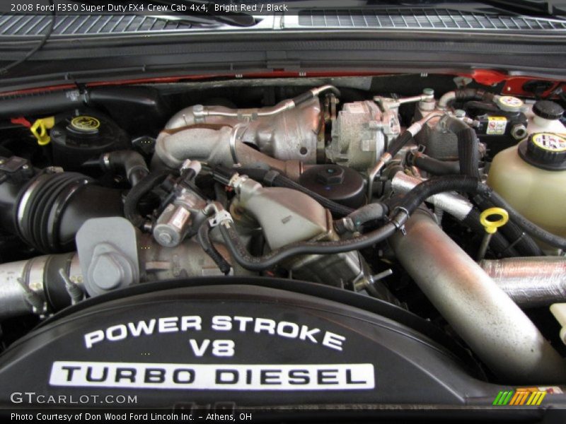 Bright Red / Black 2008 Ford F350 Super Duty FX4 Crew Cab 4x4