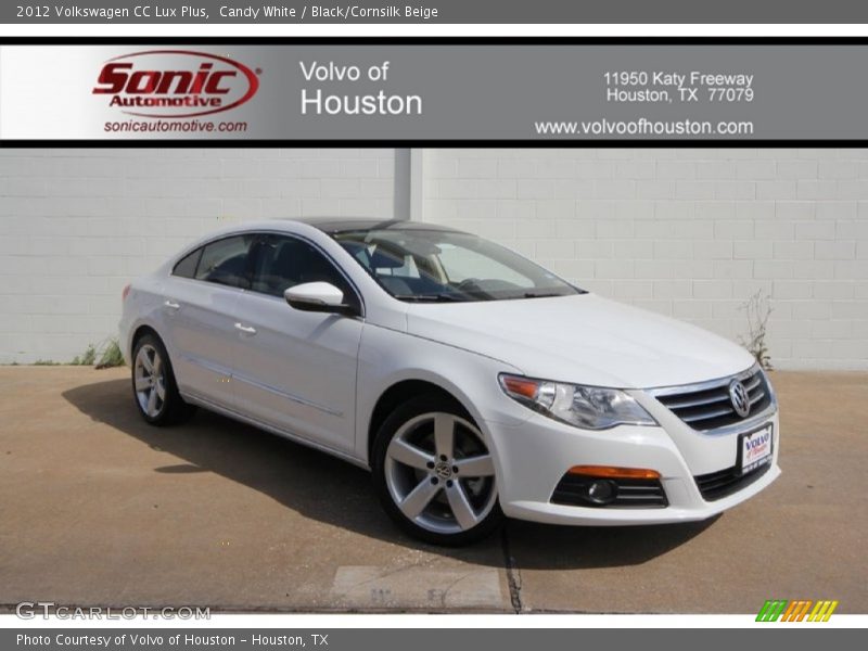 Candy White / Black/Cornsilk Beige 2012 Volkswagen CC Lux Plus
