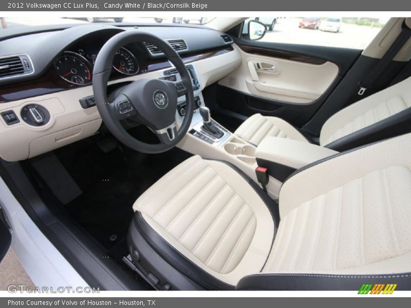 Candy White / Black/Cornsilk Beige 2012 Volkswagen CC Lux Plus