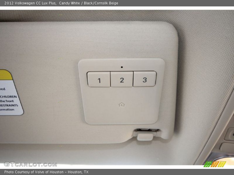 Candy White / Black/Cornsilk Beige 2012 Volkswagen CC Lux Plus