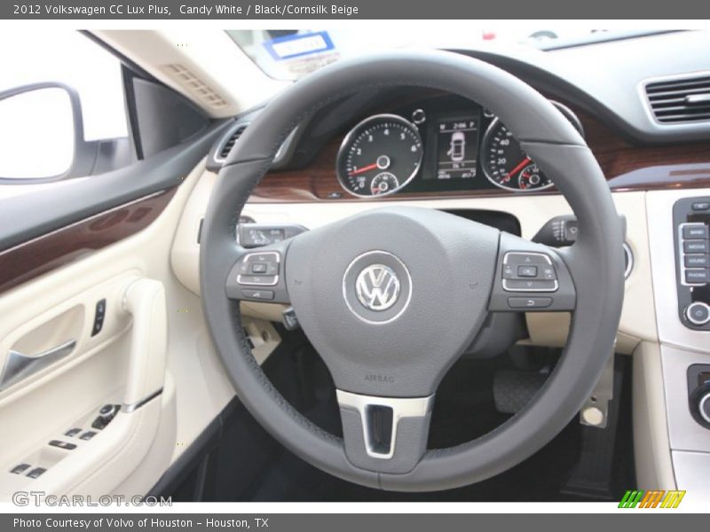 Candy White / Black/Cornsilk Beige 2012 Volkswagen CC Lux Plus