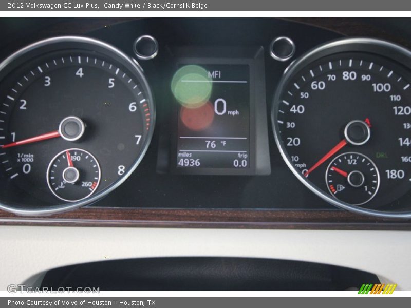 Candy White / Black/Cornsilk Beige 2012 Volkswagen CC Lux Plus