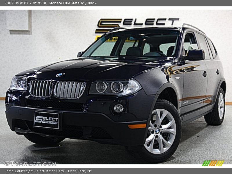 Monaco Blue Metallic / Black 2009 BMW X3 xDrive30i