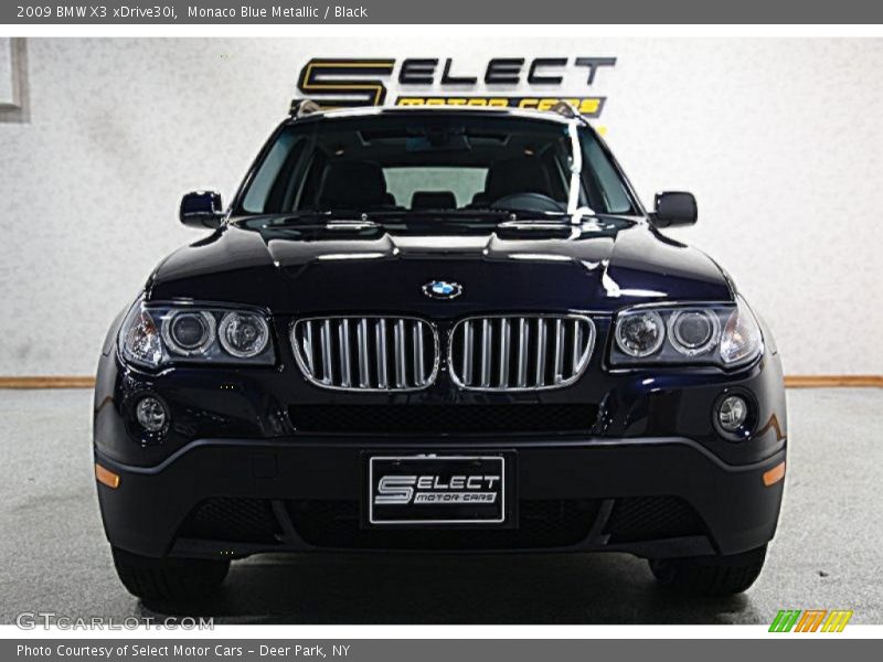 Monaco Blue Metallic / Black 2009 BMW X3 xDrive30i