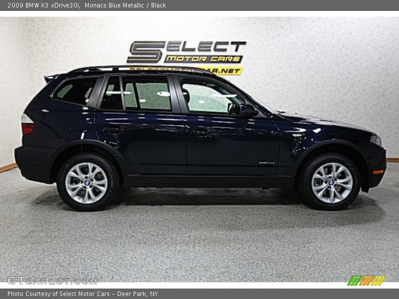 Monaco Blue Metallic / Black 2009 BMW X3 xDrive30i