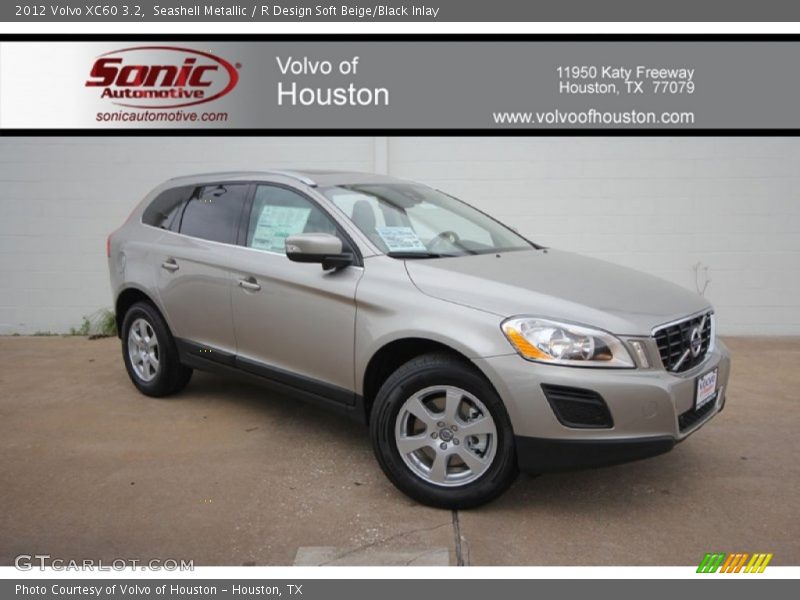 Seashell Metallic / R Design Soft Beige/Black Inlay 2012 Volvo XC60 3.2