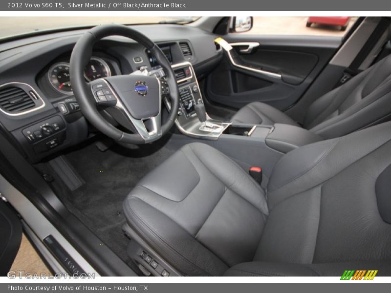 Silver Metallic / Off Black/Anthracite Black 2012 Volvo S60 T5