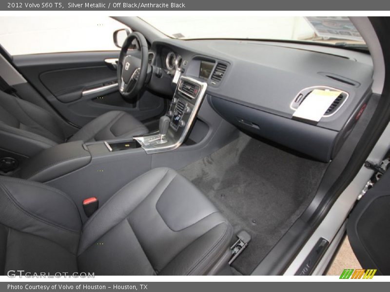 Silver Metallic / Off Black/Anthracite Black 2012 Volvo S60 T5