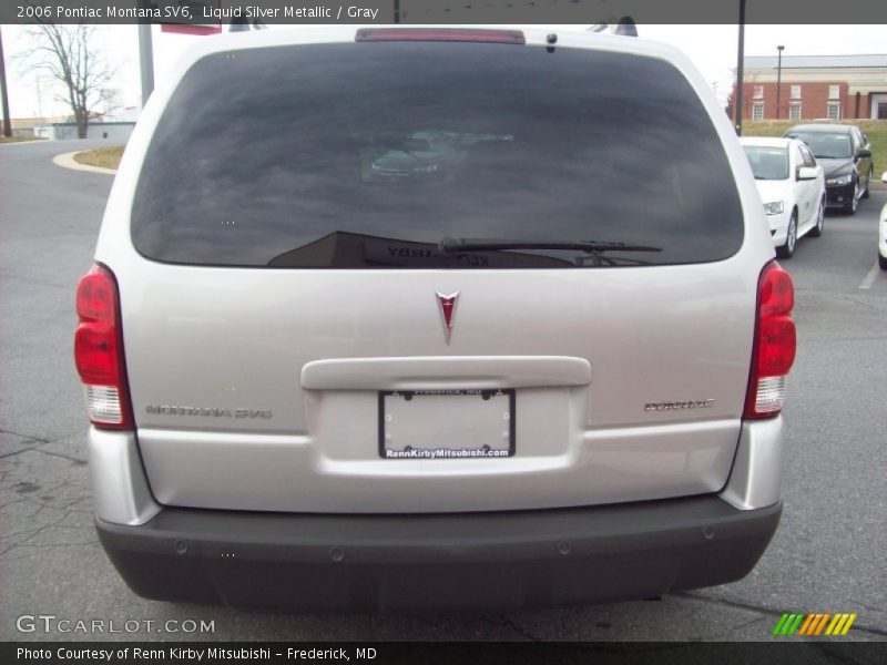 Liquid Silver Metallic / Gray 2006 Pontiac Montana SV6