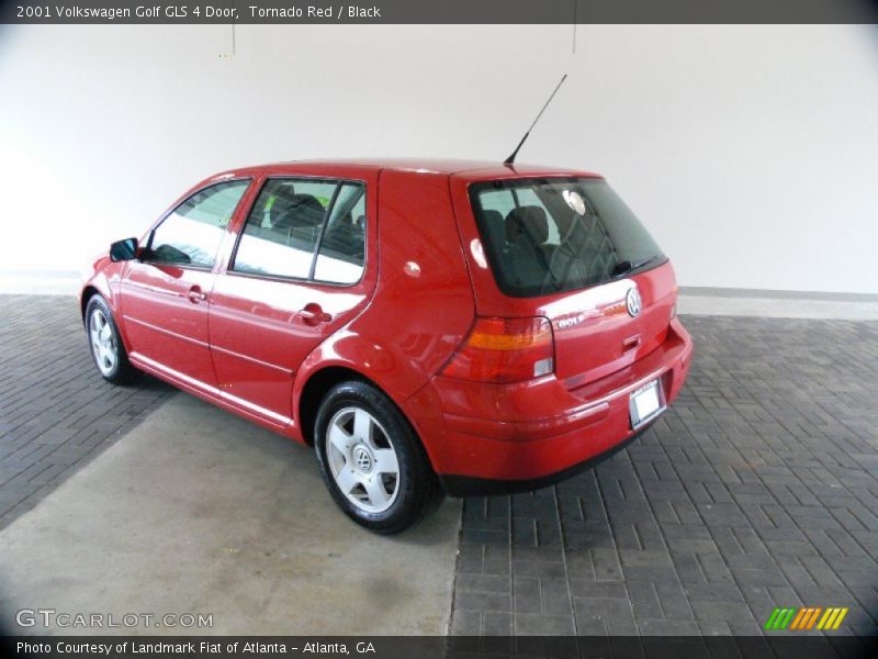 Tornado Red / Black 2001 Volkswagen Golf GLS 4 Door