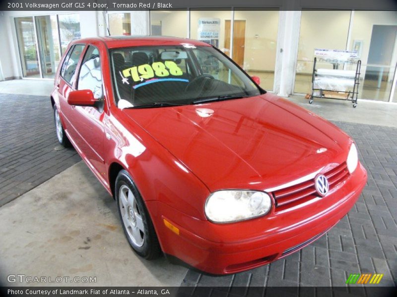 Tornado Red / Black 2001 Volkswagen Golf GLS 4 Door