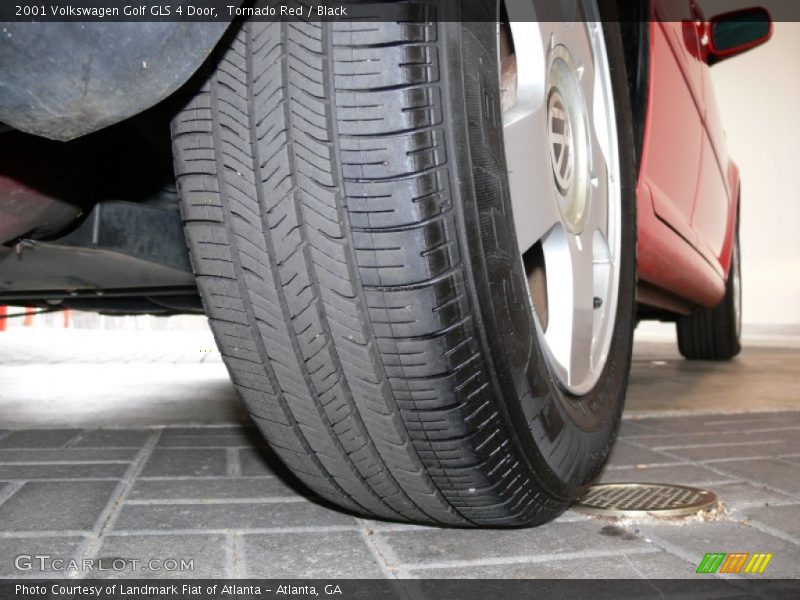 Tornado Red / Black 2001 Volkswagen Golf GLS 4 Door