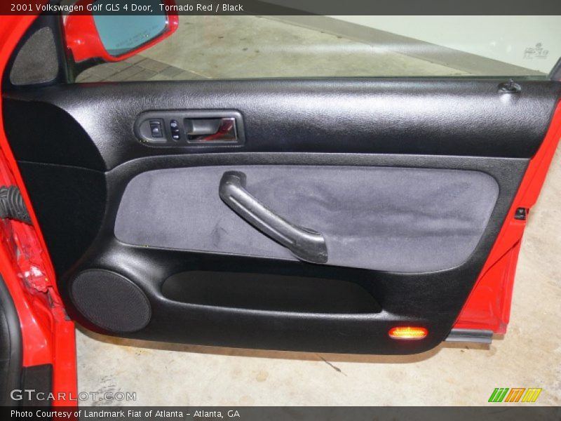 Tornado Red / Black 2001 Volkswagen Golf GLS 4 Door
