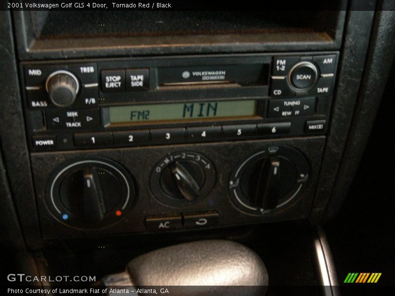 Tornado Red / Black 2001 Volkswagen Golf GLS 4 Door