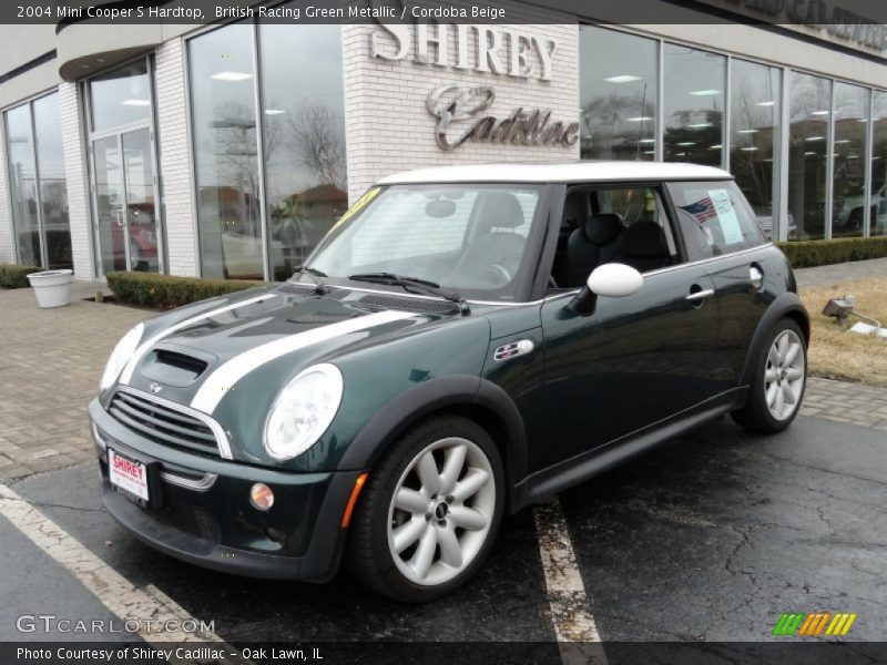 British Racing Green Metallic / Cordoba Beige 2004 Mini Cooper S Hardtop