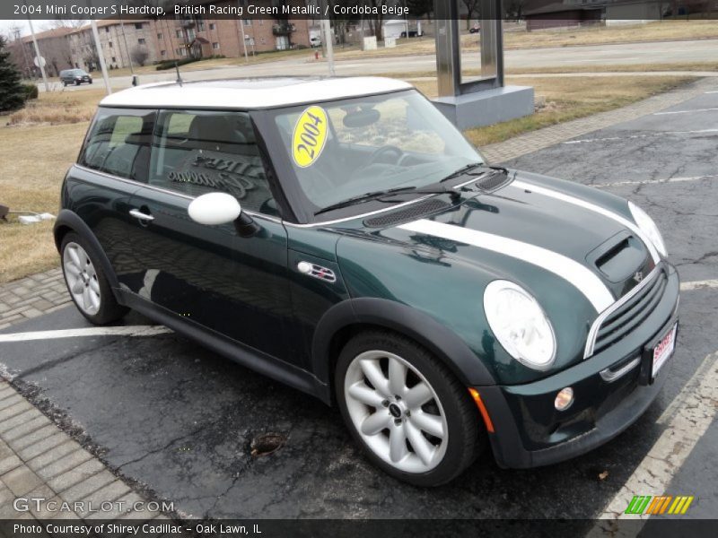 British Racing Green Metallic / Cordoba Beige 2004 Mini Cooper S Hardtop