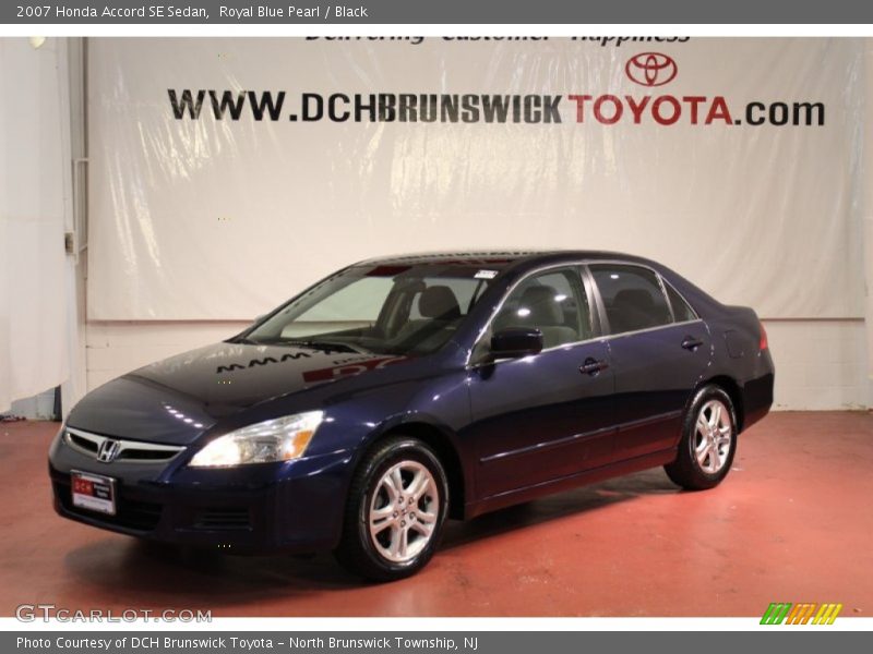 Royal Blue Pearl / Black 2007 Honda Accord SE Sedan