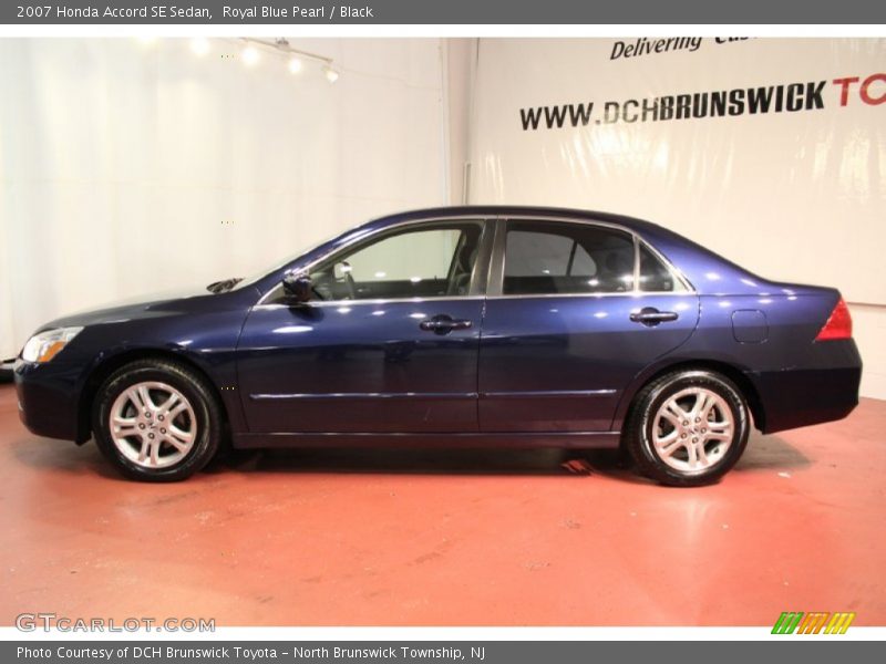 Royal Blue Pearl / Black 2007 Honda Accord SE Sedan