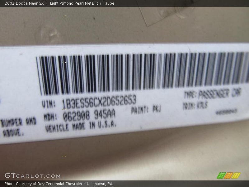 Light Almond Pearl Metallic / Taupe 2002 Dodge Neon SXT