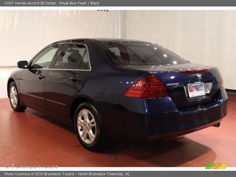 Royal Blue Pearl / Black 2007 Honda Accord SE Sedan