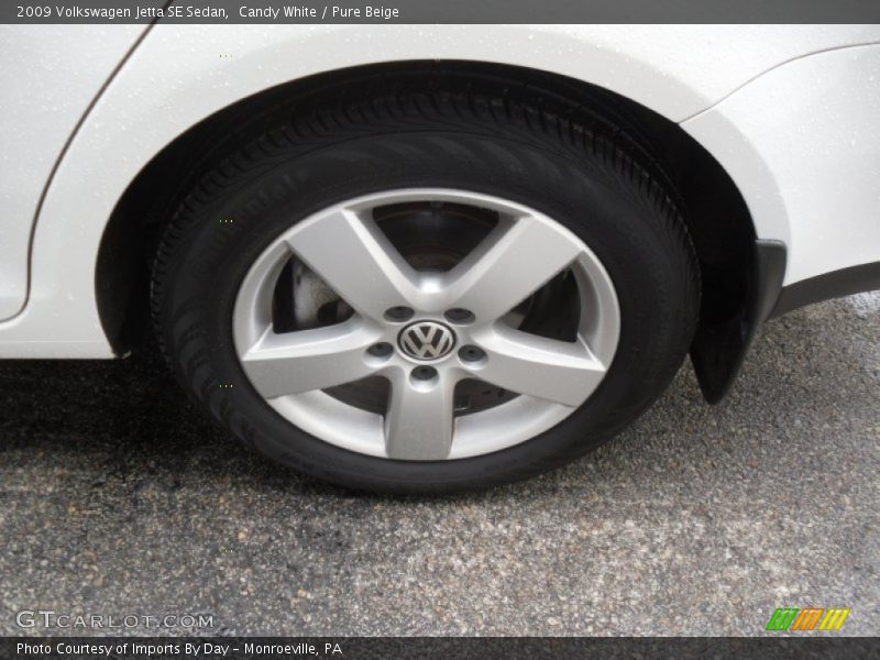 Candy White / Pure Beige 2009 Volkswagen Jetta SE Sedan