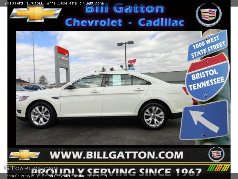White Suede Metallic / Light Stone 2010 Ford Taurus SEL
