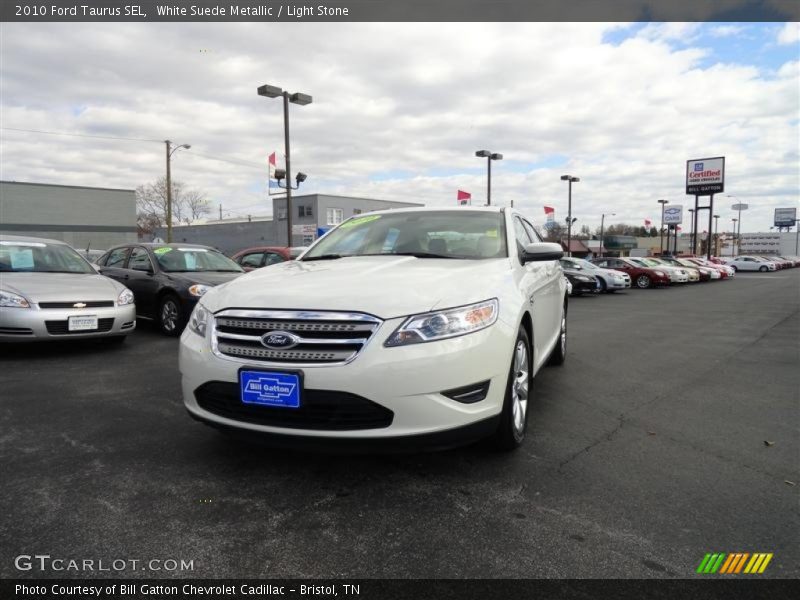 White Suede Metallic / Light Stone 2010 Ford Taurus SEL