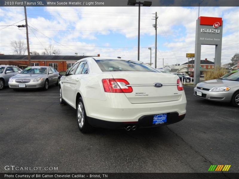 White Suede Metallic / Light Stone 2010 Ford Taurus SEL