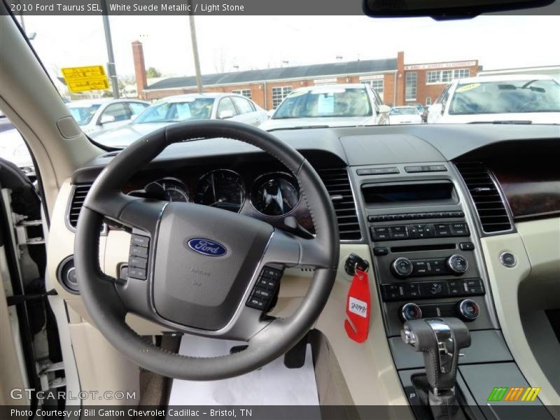 White Suede Metallic / Light Stone 2010 Ford Taurus SEL