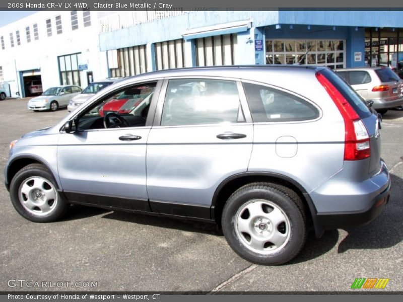 Glacier Blue Metallic / Gray 2009 Honda CR-V LX 4WD