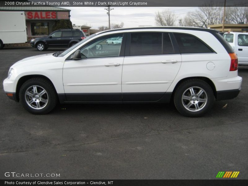 Stone White / Dark Khaki/Light Graystone 2008 Chrysler Pacifica Touring AWD