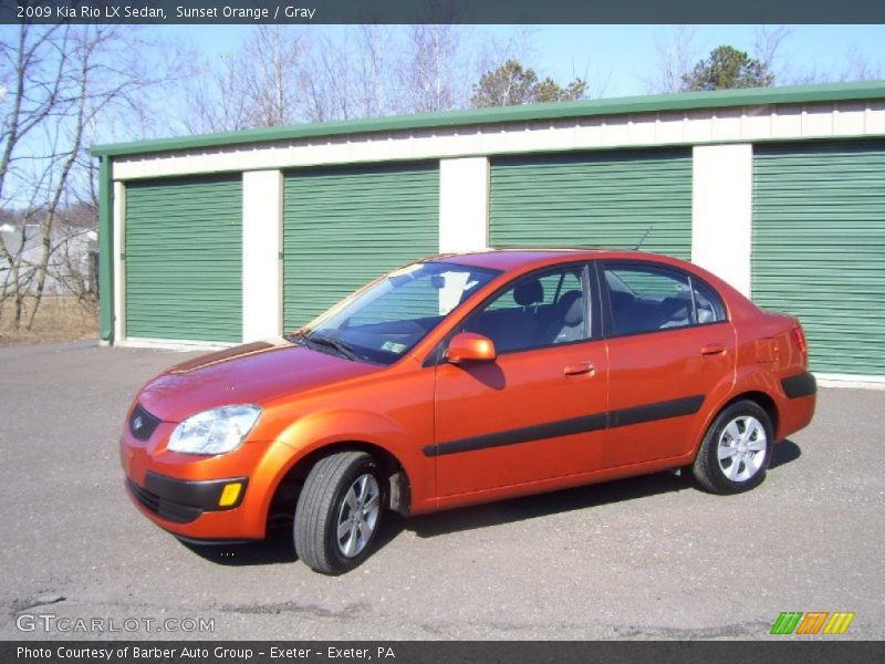 Sunset Orange / Gray 2009 Kia Rio LX Sedan