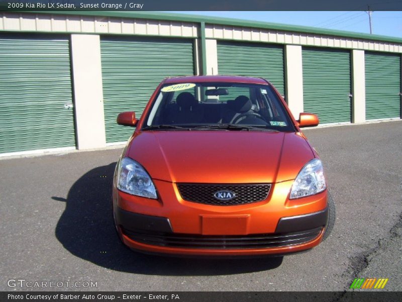 Sunset Orange / Gray 2009 Kia Rio LX Sedan