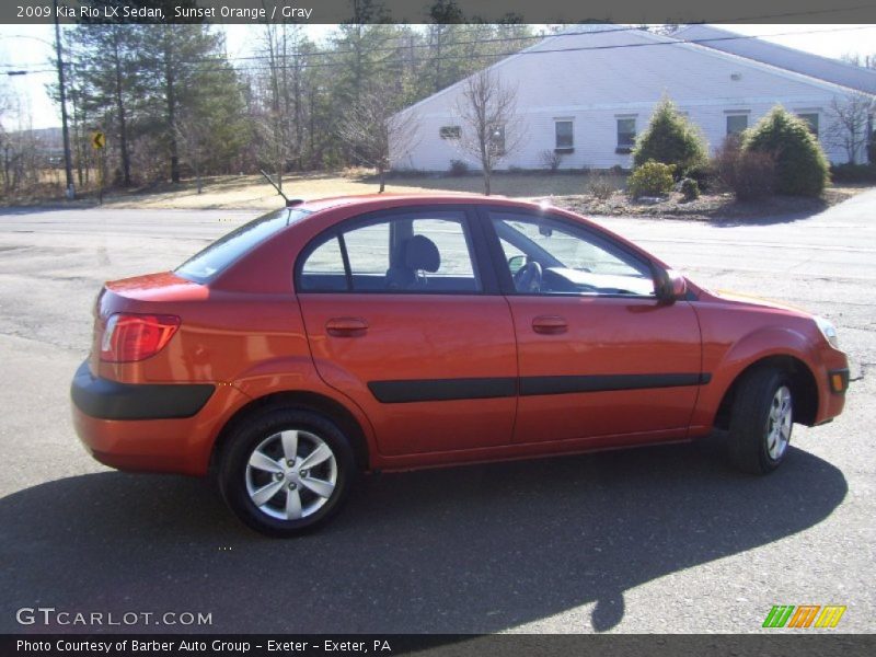 Sunset Orange / Gray 2009 Kia Rio LX Sedan