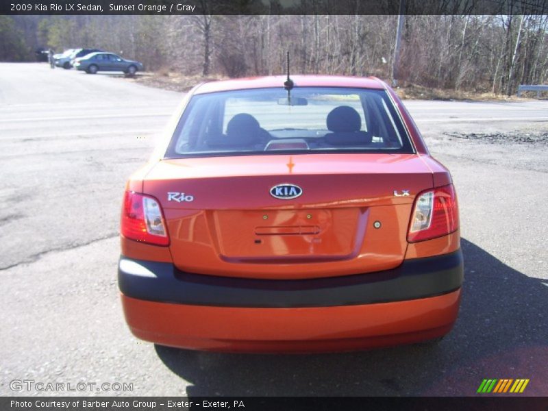 Sunset Orange / Gray 2009 Kia Rio LX Sedan