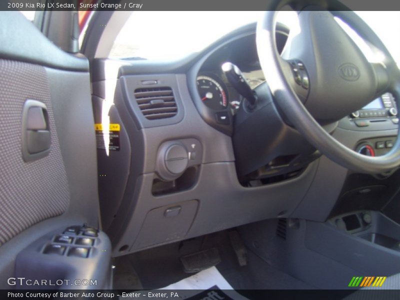 Sunset Orange / Gray 2009 Kia Rio LX Sedan