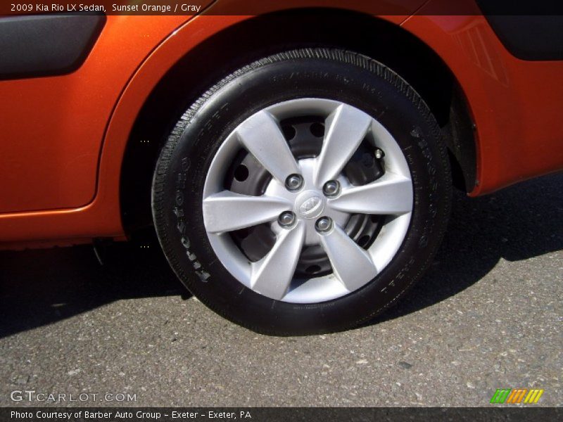 Sunset Orange / Gray 2009 Kia Rio LX Sedan