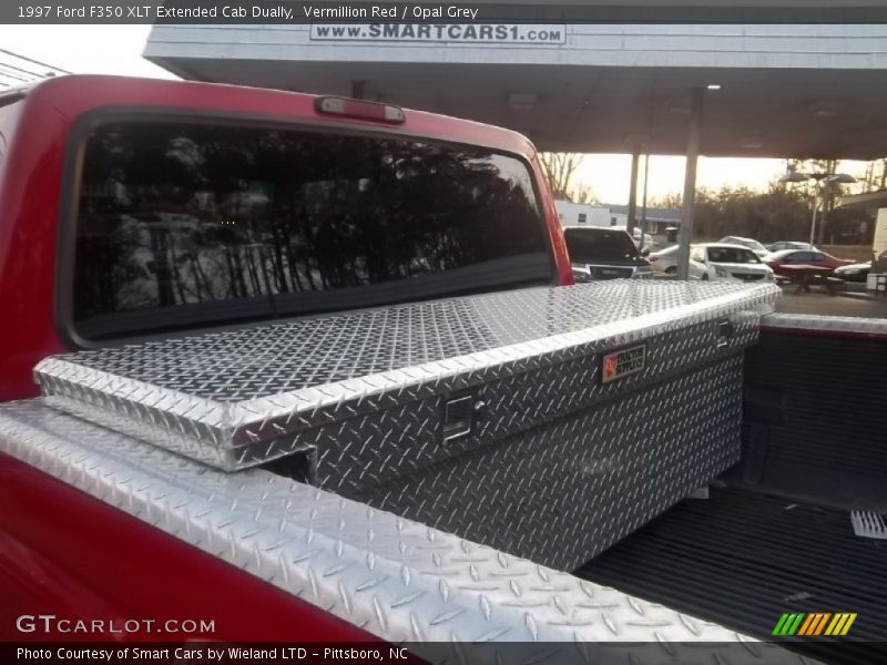 Vermillion Red / Opal Grey 1997 Ford F350 XLT Extended Cab Dually