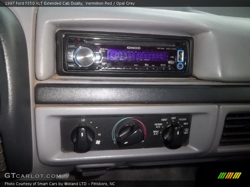 Vermillion Red / Opal Grey 1997 Ford F350 XLT Extended Cab Dually