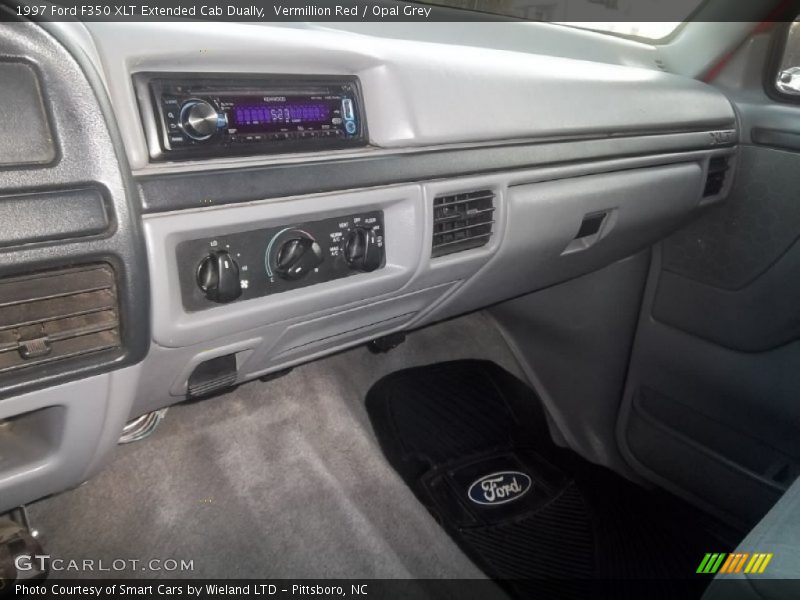 Vermillion Red / Opal Grey 1997 Ford F350 XLT Extended Cab Dually