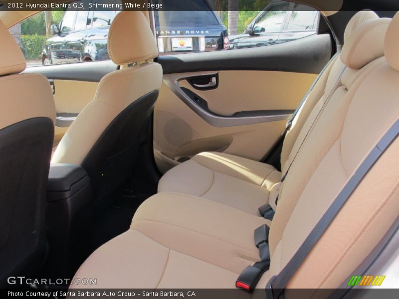 Shimmering White / Beige 2012 Hyundai Elantra GLS