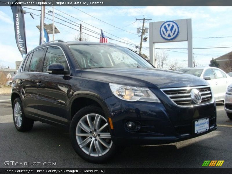 Night Blue Metallic / Charcoal 2011 Volkswagen Tiguan SE
