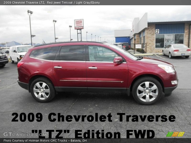 Red Jewel Tintcoat / Light Gray/Ebony 2009 Chevrolet Traverse LTZ