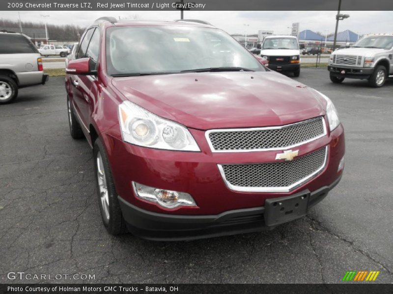 Red Jewel Tintcoat / Light Gray/Ebony 2009 Chevrolet Traverse LTZ