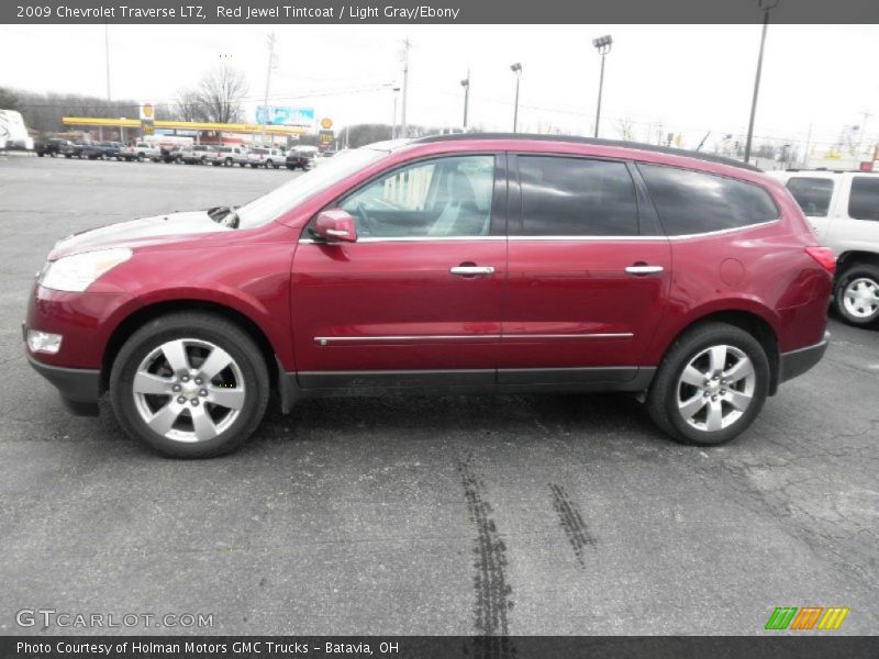Red Jewel Tintcoat / Light Gray/Ebony 2009 Chevrolet Traverse LTZ