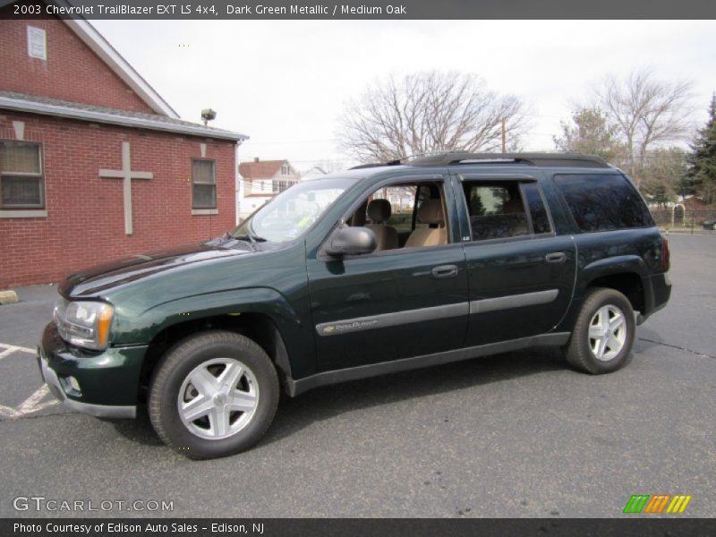 Dark Green Metallic / Medium Oak 2003 Chevrolet TrailBlazer EXT LS 4x4