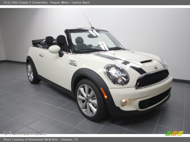 Pepper White / Carbon Black 2012 Mini Cooper S Convertible
