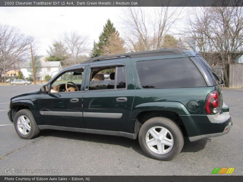 Dark Green Metallic / Medium Oak 2003 Chevrolet TrailBlazer EXT LS 4x4