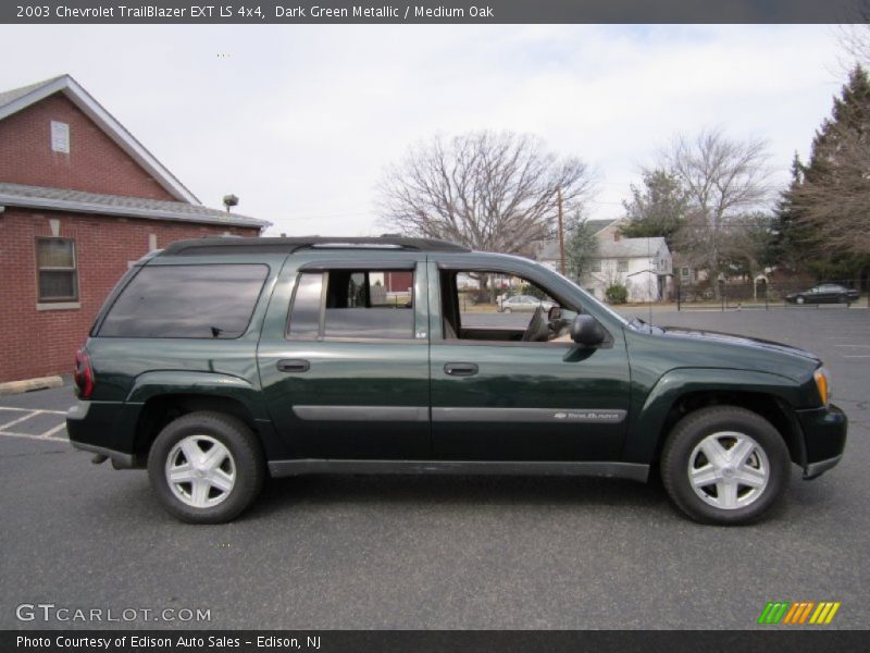 Dark Green Metallic / Medium Oak 2003 Chevrolet TrailBlazer EXT LS 4x4