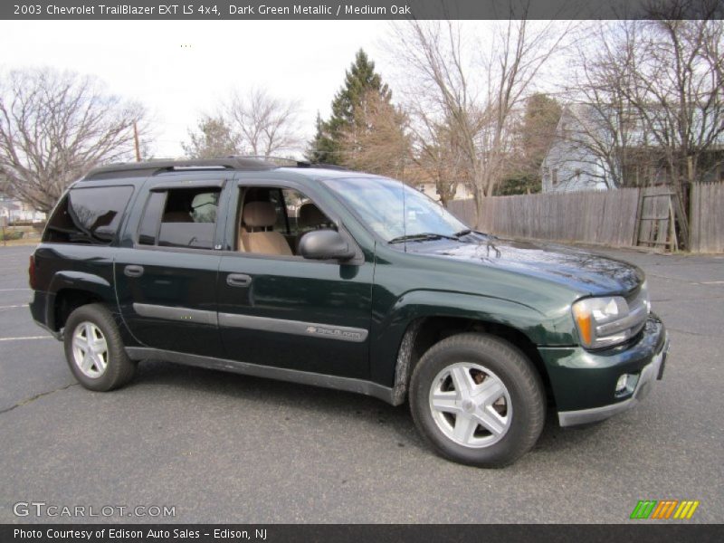 Dark Green Metallic / Medium Oak 2003 Chevrolet TrailBlazer EXT LS 4x4